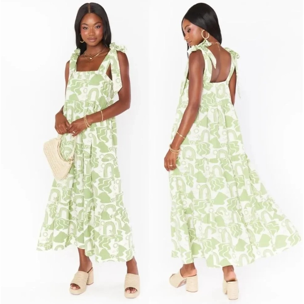 Show Me Your Mumu Arabella Maxi Dress Desert Sands Linen Blend Floral Women's XL
